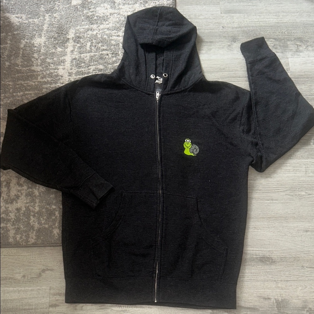 Black Zip-Up Hoodie